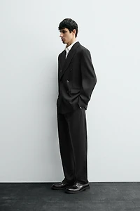 100% WOOL DOUBLE BREASTED SUIT BLAZER