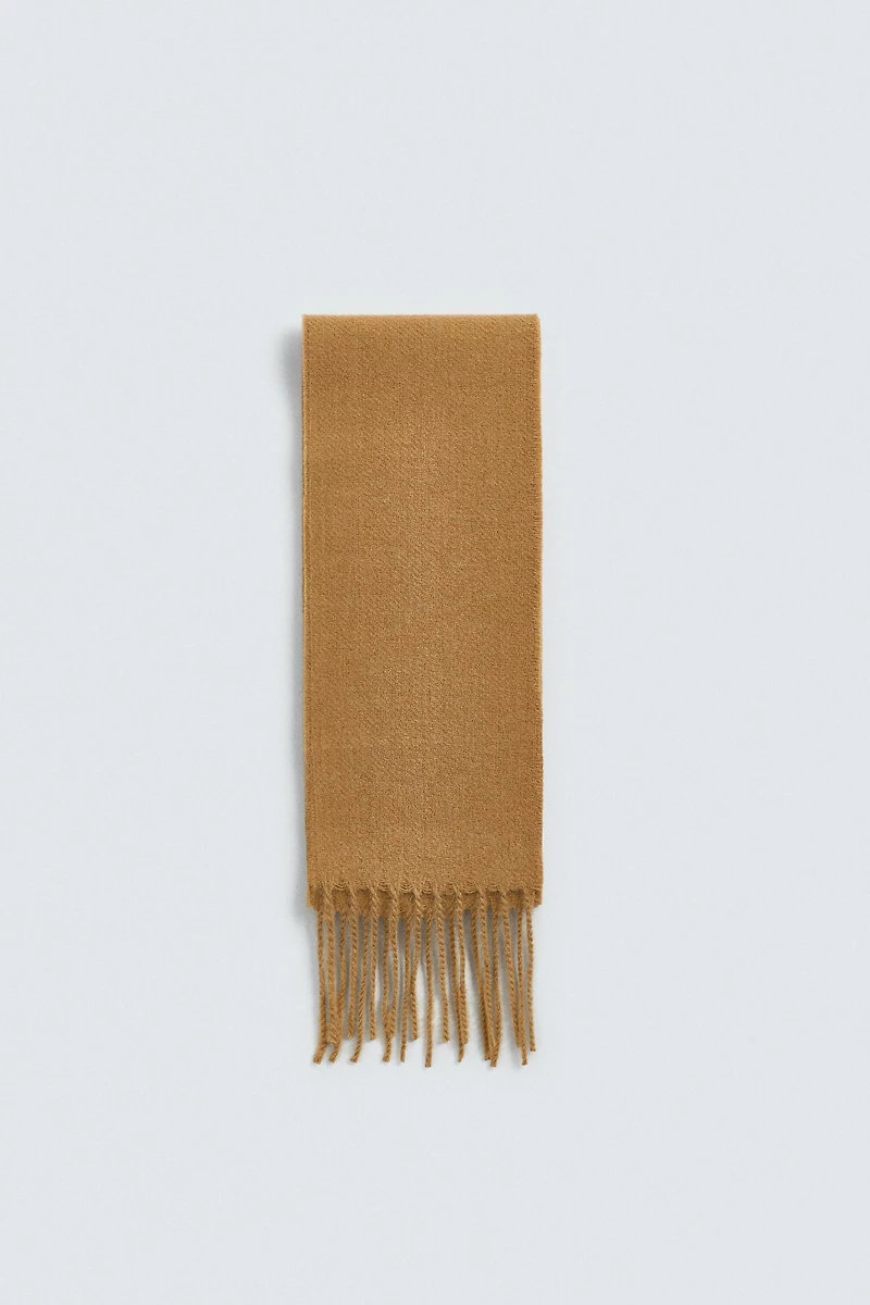 NARROW FRINGED SCARF