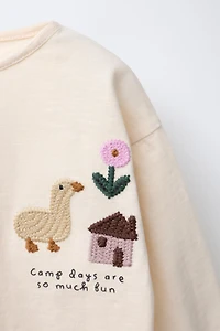 KNIT PATCH T-SHIRT