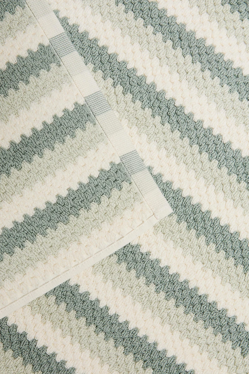 TAPIS DE BAIN JACQUARD GÉOMÉTRIQUE