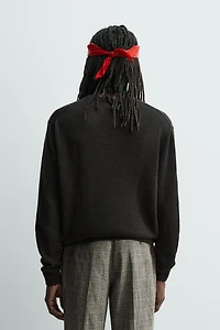 REGULAR FIT 100% LINEN JUMPER AARON LEVINE X ZARA