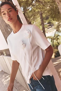 T-SHIRT FLEURS VOLUME