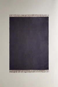 STRIPED FRINGE BLANKET