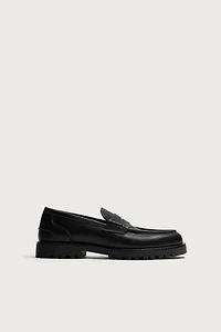 PENNY LOAFERS WITH TRACK SOLE