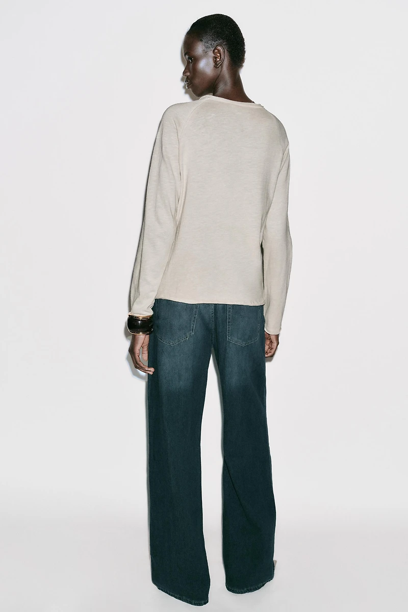 WASHED LONG SLEEVE T-SHIRT