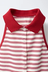 POLO PIQUÉ À COL HALTER