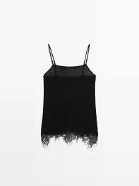 Camisole top with lace detail