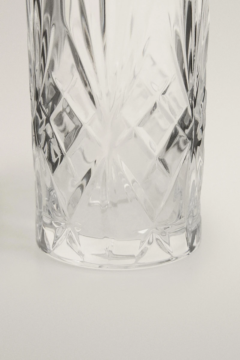 TALL TUMBLER WITH RAISED DESIGN