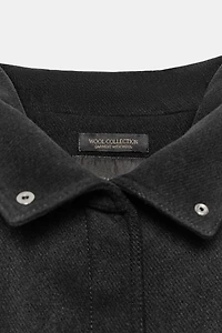 ZW COLLECTION MINIMAL WOOL BOMBER JACKET