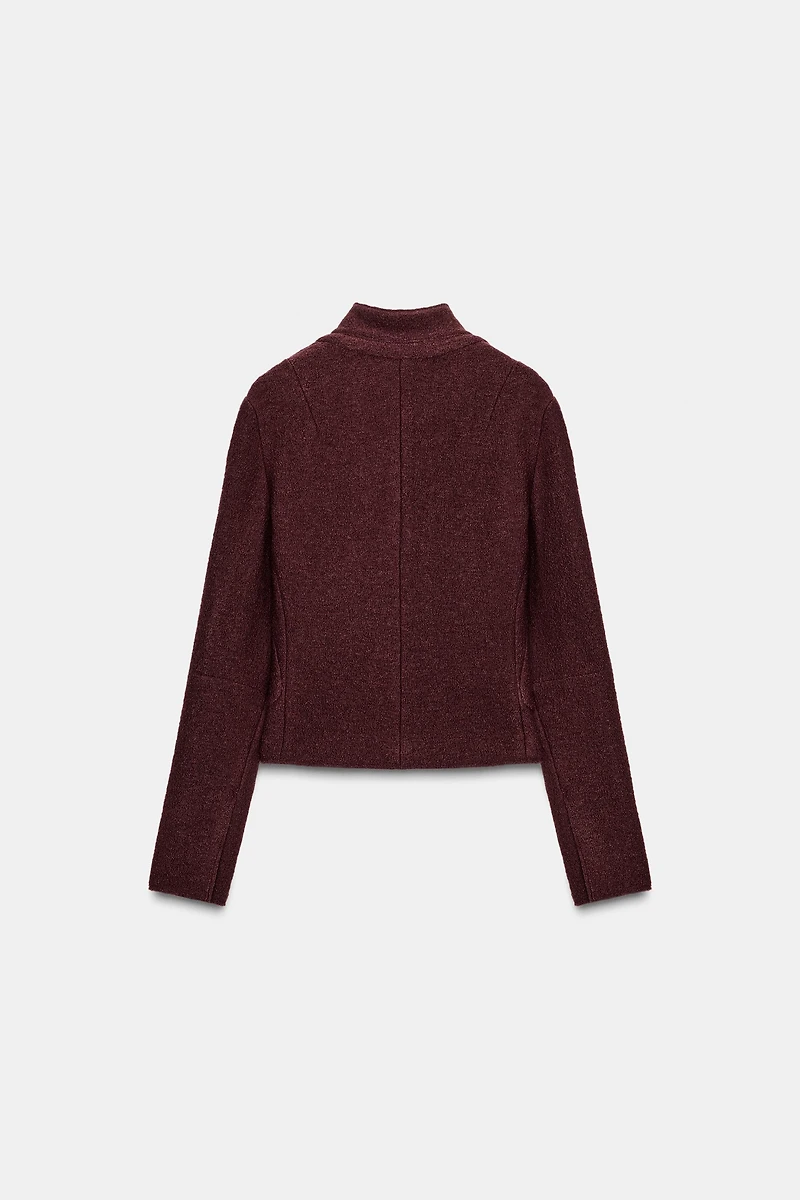 FITTED BOUCLÉ WOOL JACKET ZW COLLECTION