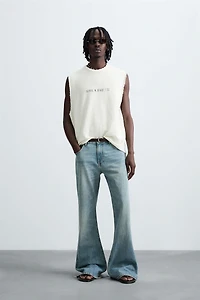 T-SHIRT TANK EN MAILLE IMPRIMÉ DÉLAVÉ
