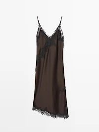 Camisole dress with lace detail