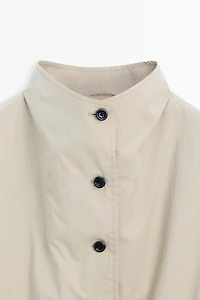 Bomber jacket with funnel neck