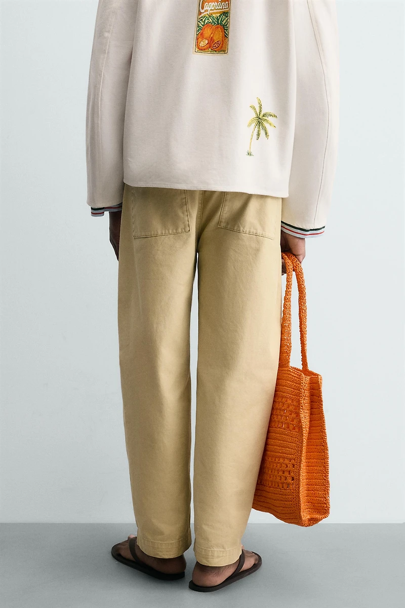 WASHED BALLOON FIT PANTS