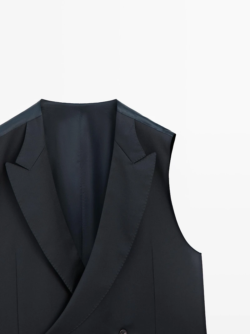Cool wool suit waistcoat