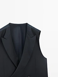 Cool wool suit waistcoat