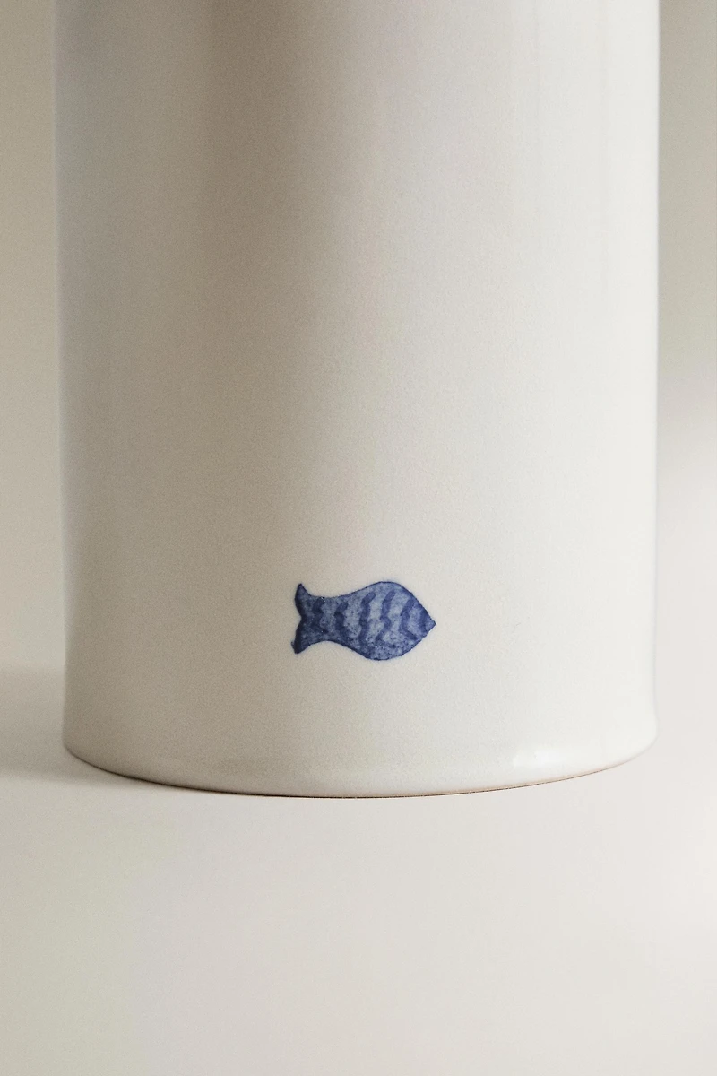 CERAMIC FISH SOAP DISPENSER