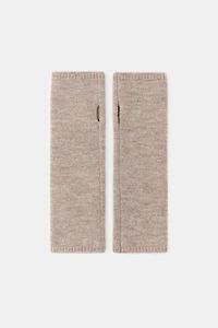 MITAINES EN MAILLE BRODÉES FLEURS