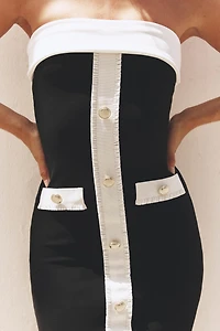 CONTOURING STRETCH BANDEAU DRESS