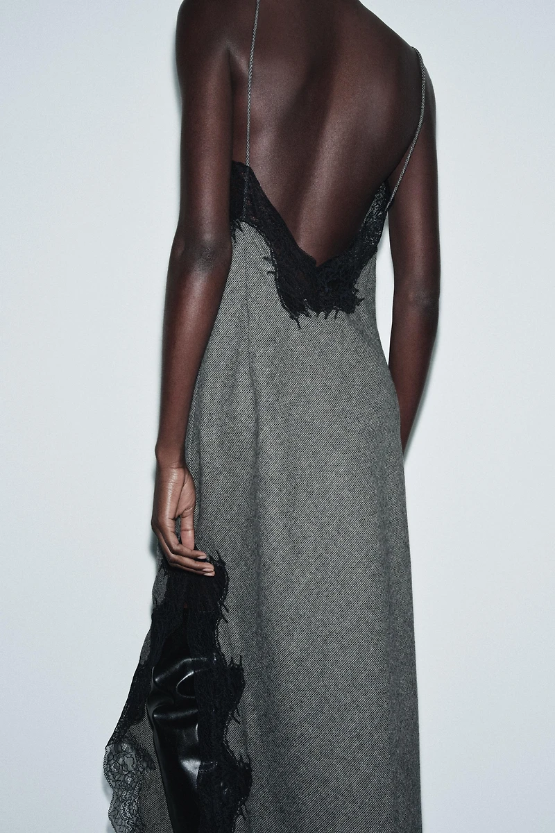 LACE DRESS WITH WOOL ZW COLLECTION LIMITED EDITION