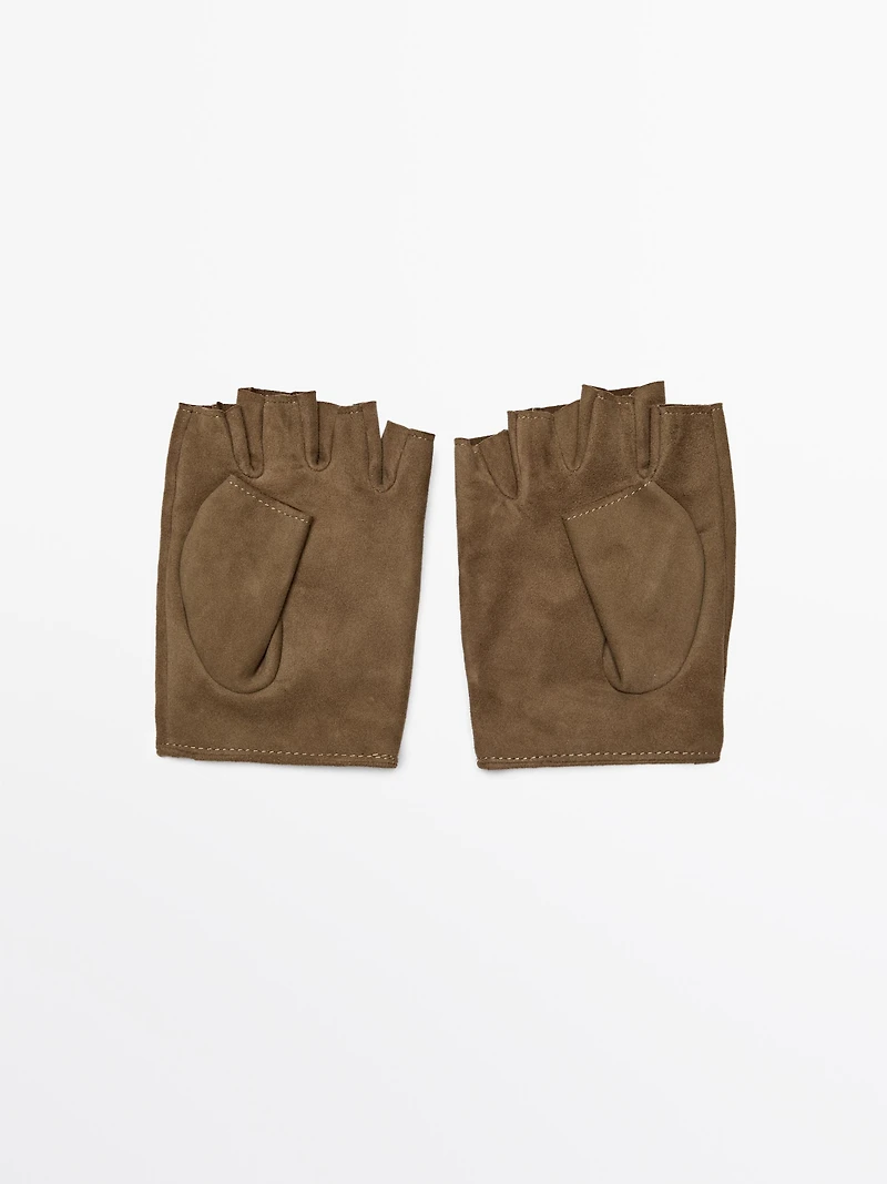 100% goatskin suede mittens