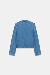 ZW COLLECTION SHOULDER PAD DENIM JACKET