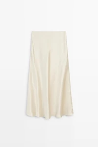 Flowing satin midi skirt - STUDIO