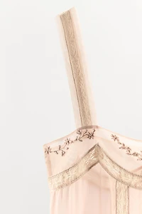 BEADED LACE COMBINATION TOP