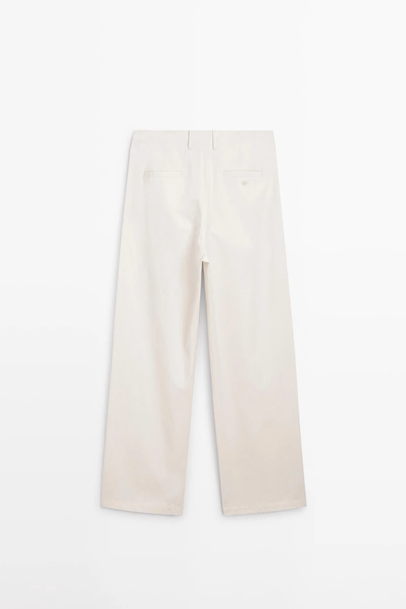 Pleated trousers with crossover fastening - STUDIO