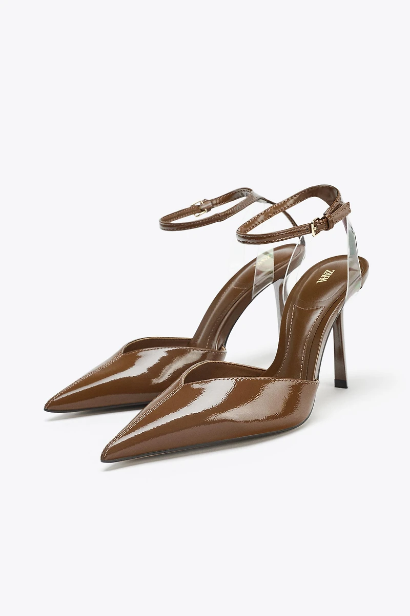 CHAUSSURES À TALONS EFFET VERNI