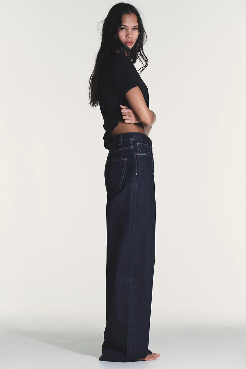 TRF EXTRA WIDE LEG HIGH-WAIST JEANS
