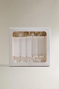 SET OF SHINY CHRISTMAS GLASS DESSERT SPOONS (SET OF 6)