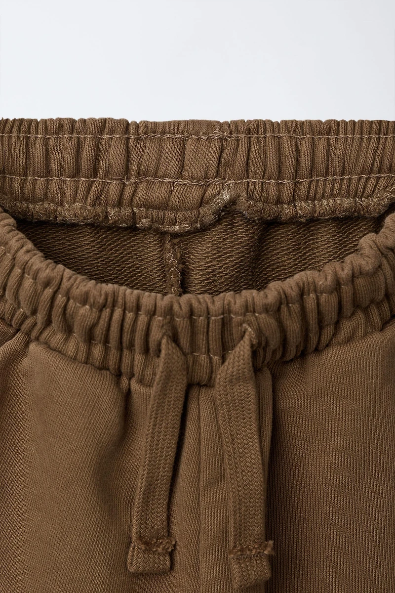 STRAIGHT LOGO PLUSH PANTS