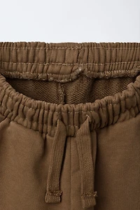 STRAIGHT LOGO PLUSH PANTS