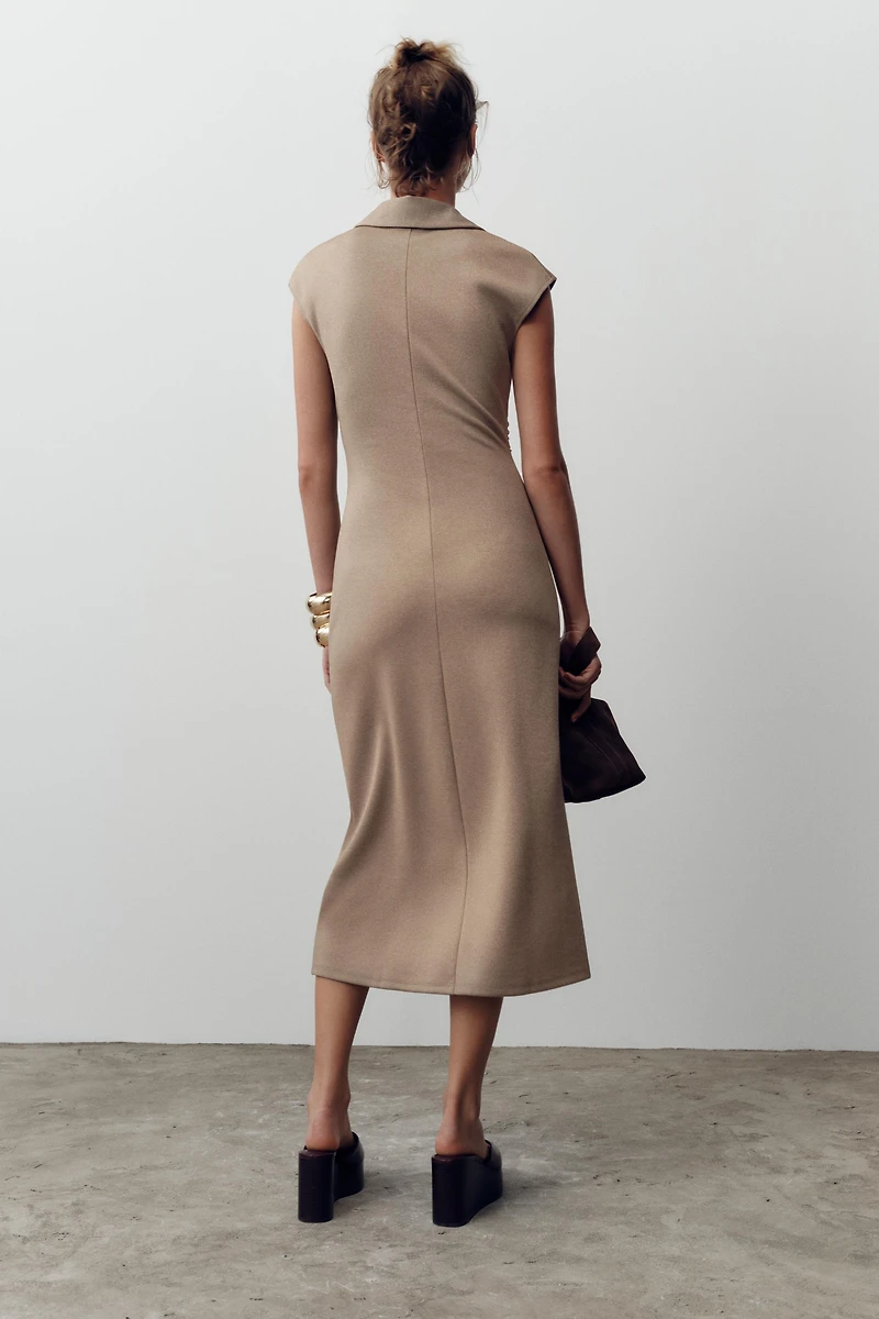 POLO COLLAR MIDI DRESS