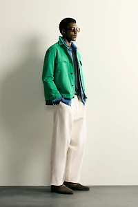 COTTON LINEN REGULAR FIT OVERSHIRT