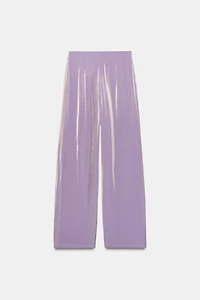 SHINY EFFECT WRAP PANTS