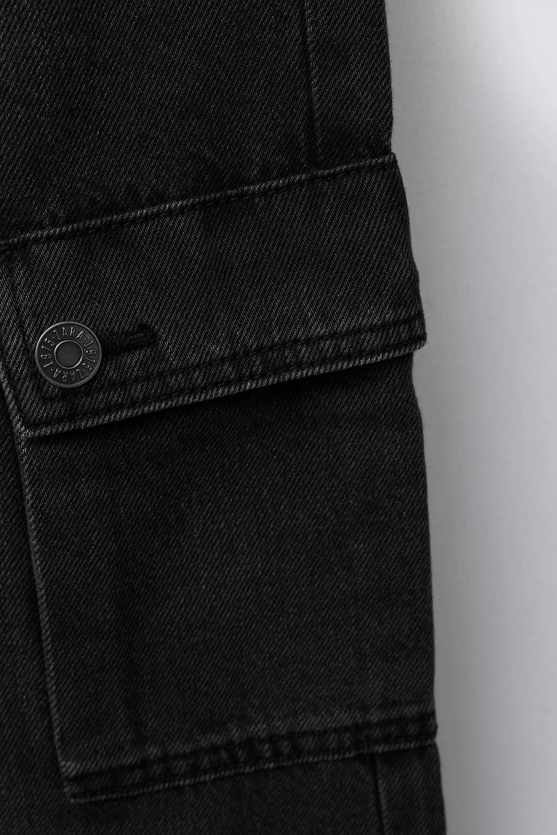 DENIM CARGO PANTS