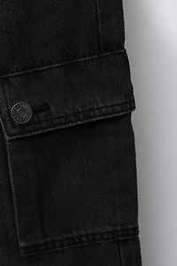 DENIM CARGO PANTS