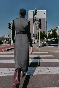 MARLED MIDI BELTED DRESS