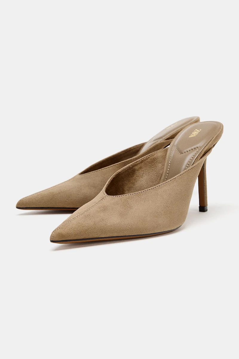 HIGH HEELED MULES