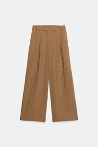 PANTALON LARGE À RAYURES