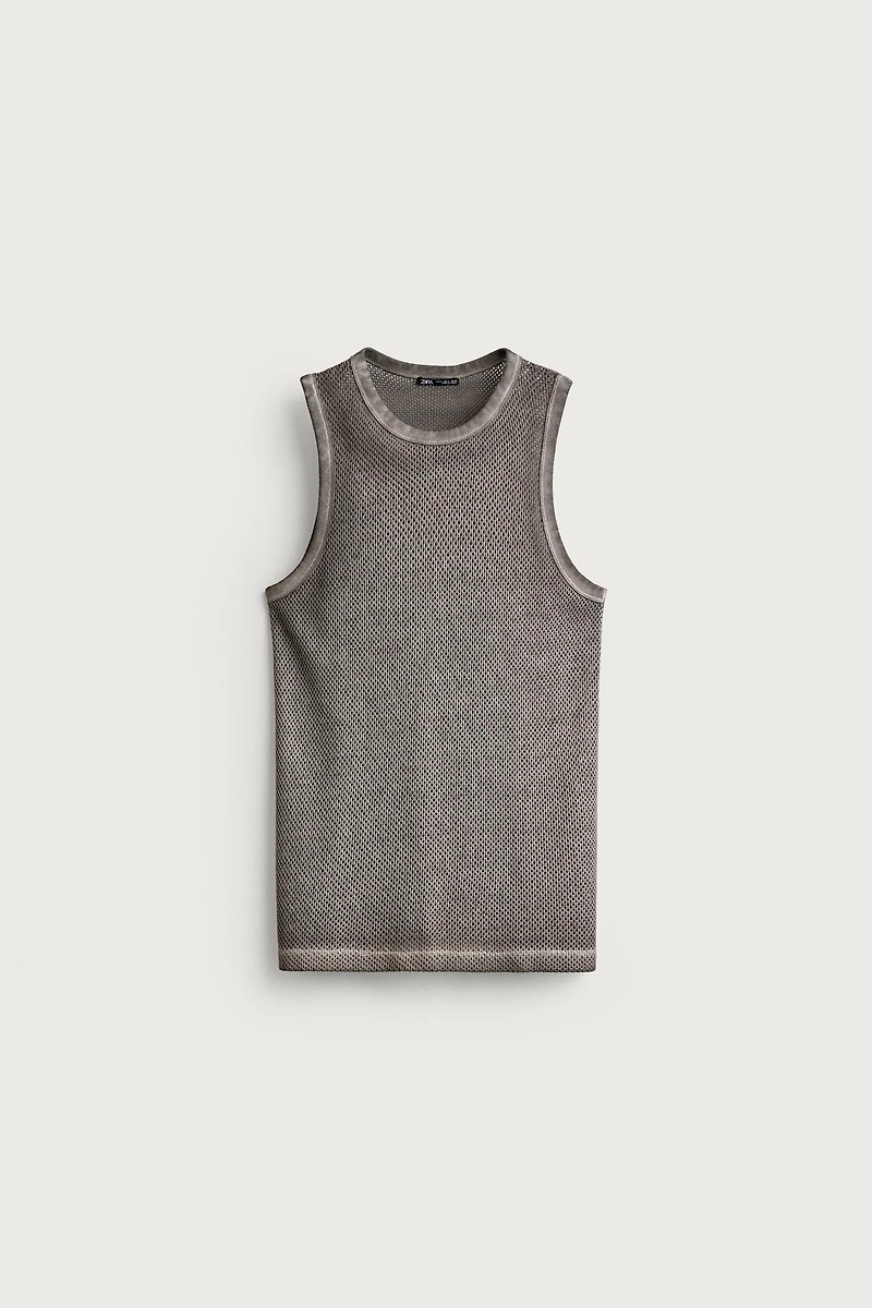 OPEN-KNIT TANK TOP