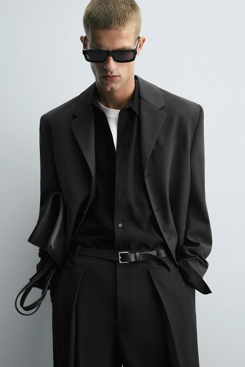 PLEATED WIDE FIT PANTS