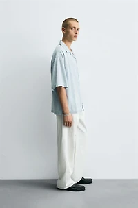 CHEMISE DÉLAVÉE JACQUARD RAYURES