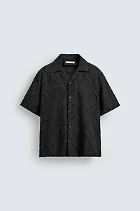 TEXTURED JACQUARD RELAXED FIT SHIRT