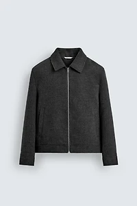 ZIP-UP WOOL EFFECT JACKET