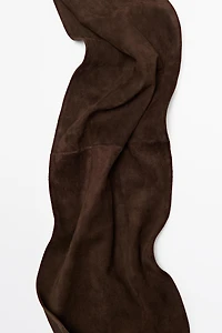 Ceinture boucle ovale croûte de cuir
