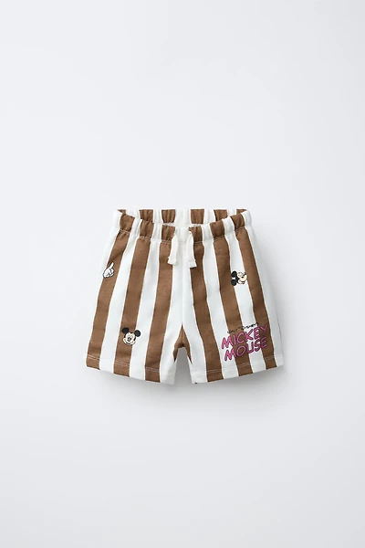 STRIPED MICKEY MOUSE © DISNEY PLUSH SHORTS