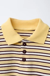 STRIPED POLO SWEATSHIRT